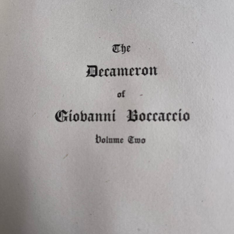 The Decameron of Giobanni Boccacci
