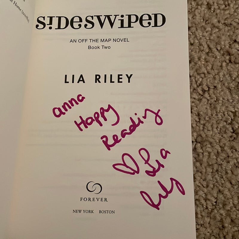 Sideswiped signed by the author 