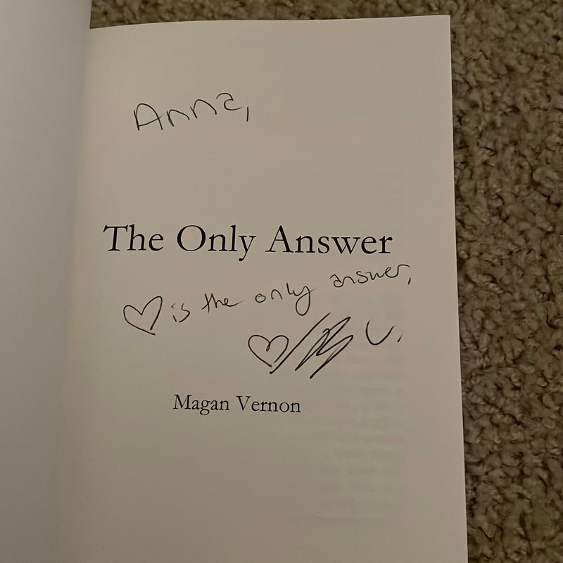 The Only Answer (signed by the author)