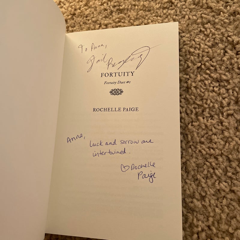 Fortuity (signed by author and cover model)