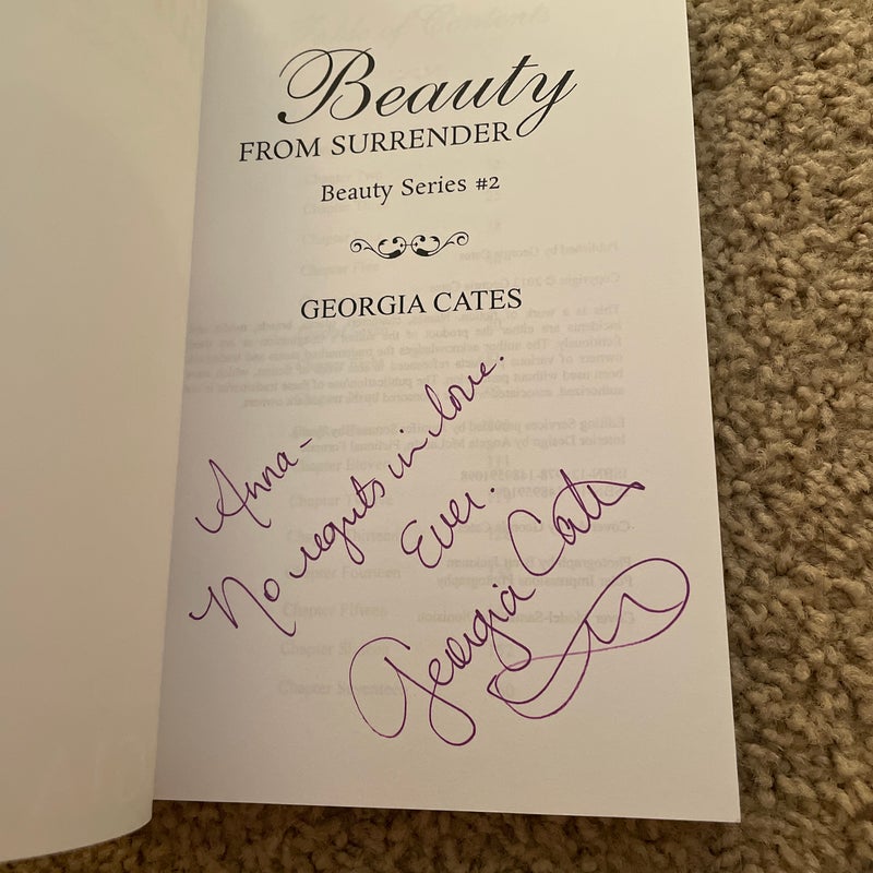 Beauty from Surrender (signed by the author)