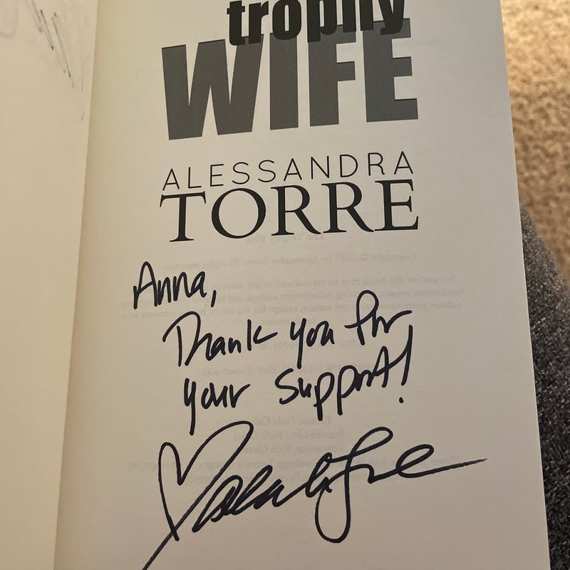 Trophy Wife (original cover signed by the author)