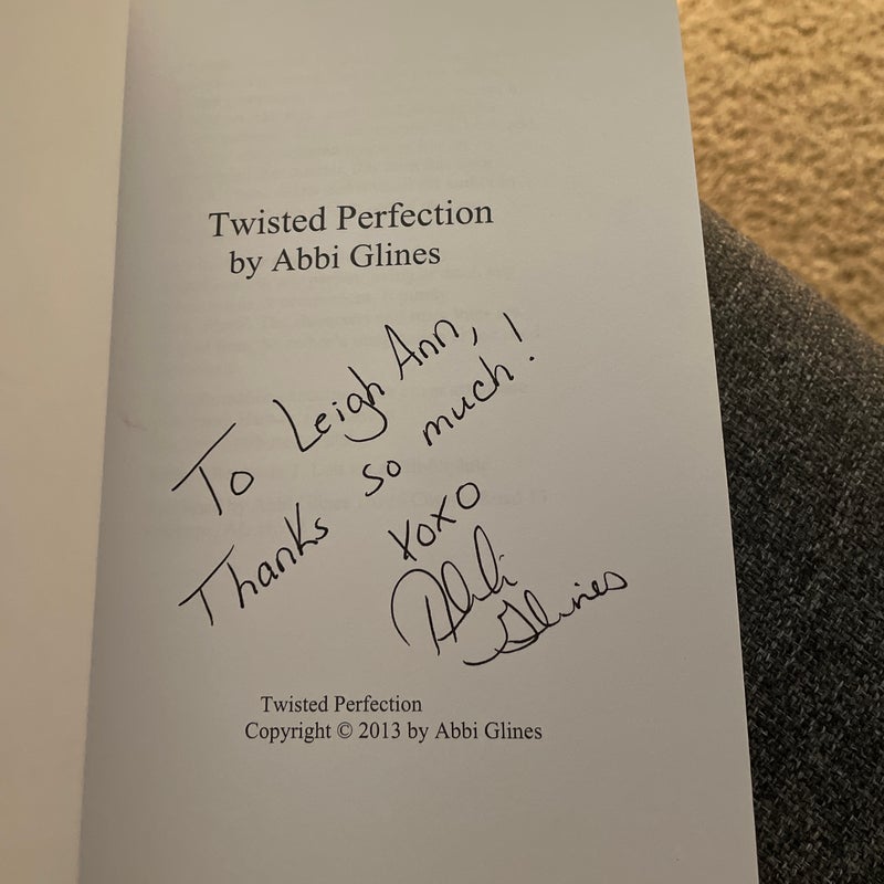 Twisted Perfection (original cover signed by the author)