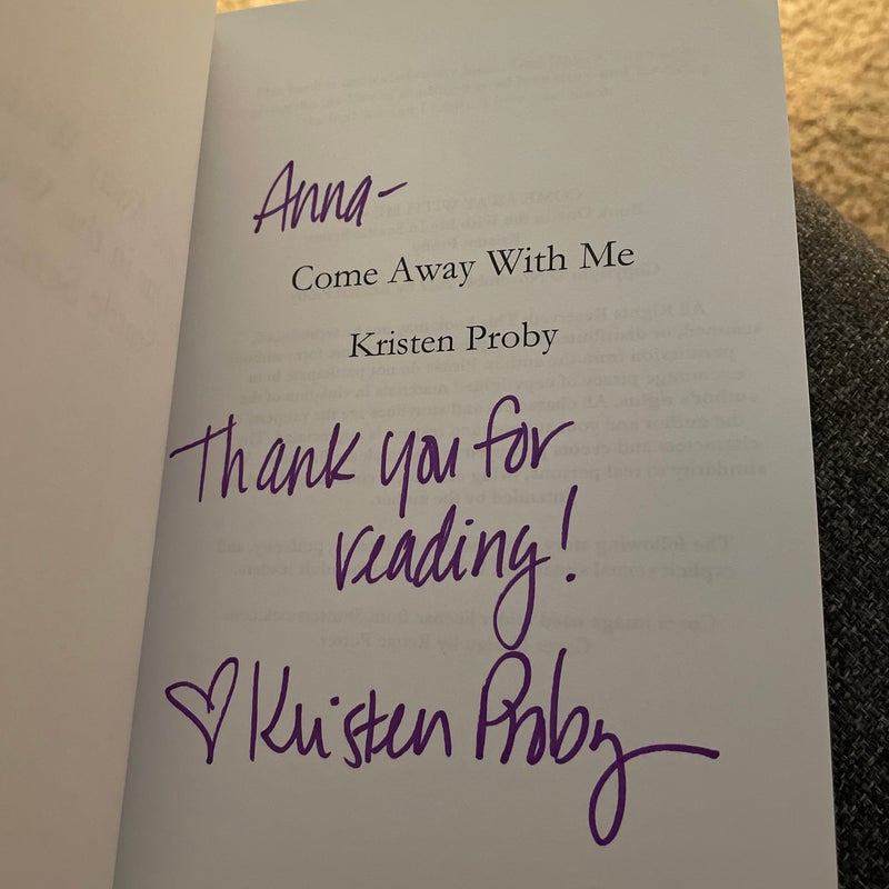 Come Away with Me (original cover signed by the author)