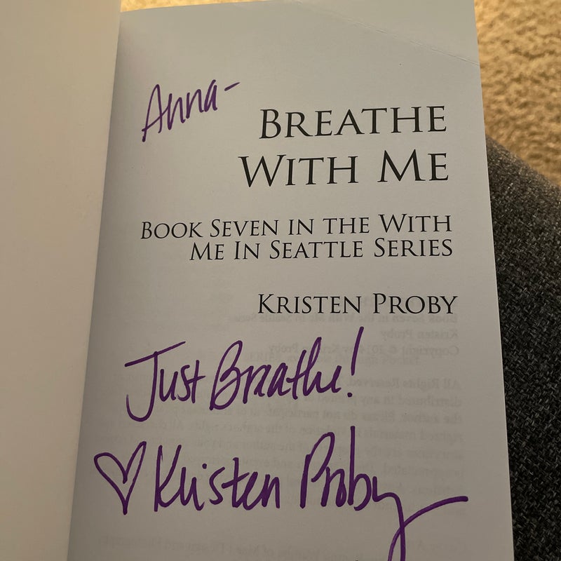 Breathe with Me (original cover signed by the author)