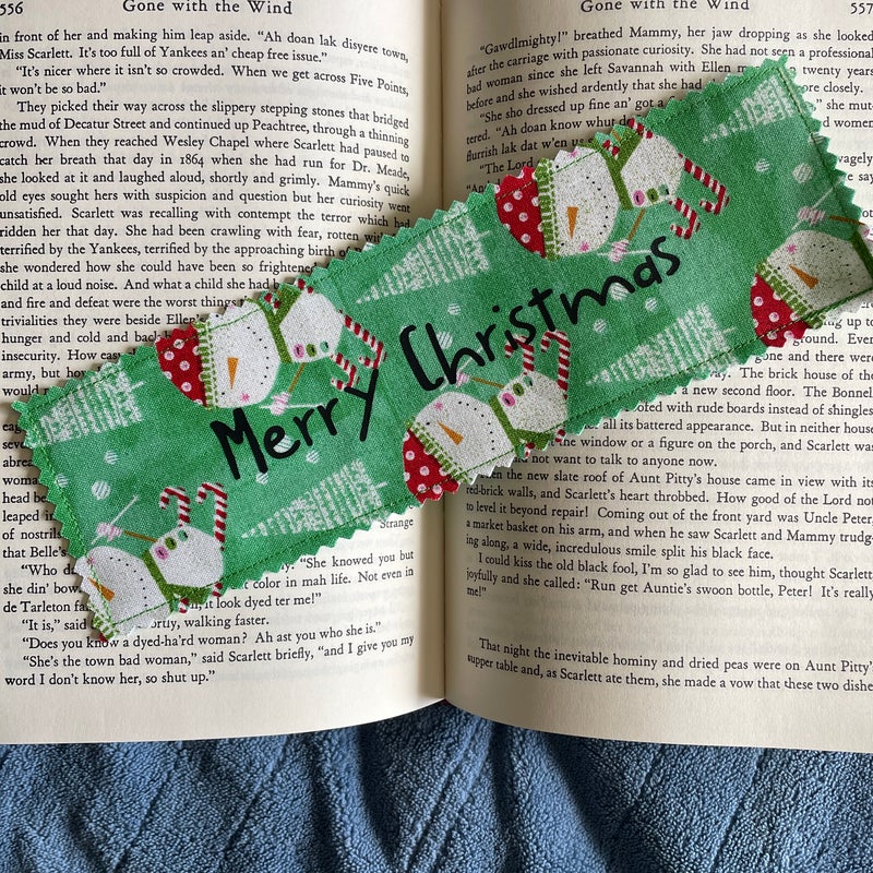 Handmade Christmas book mark 