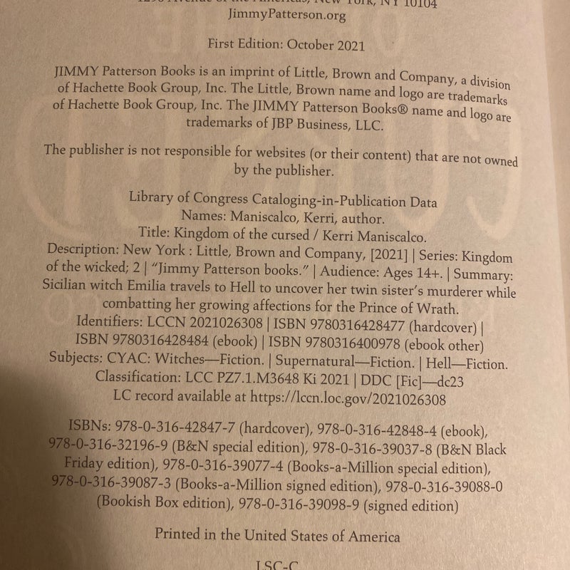 Kingdom of The Cursed (Barnes & Noble)