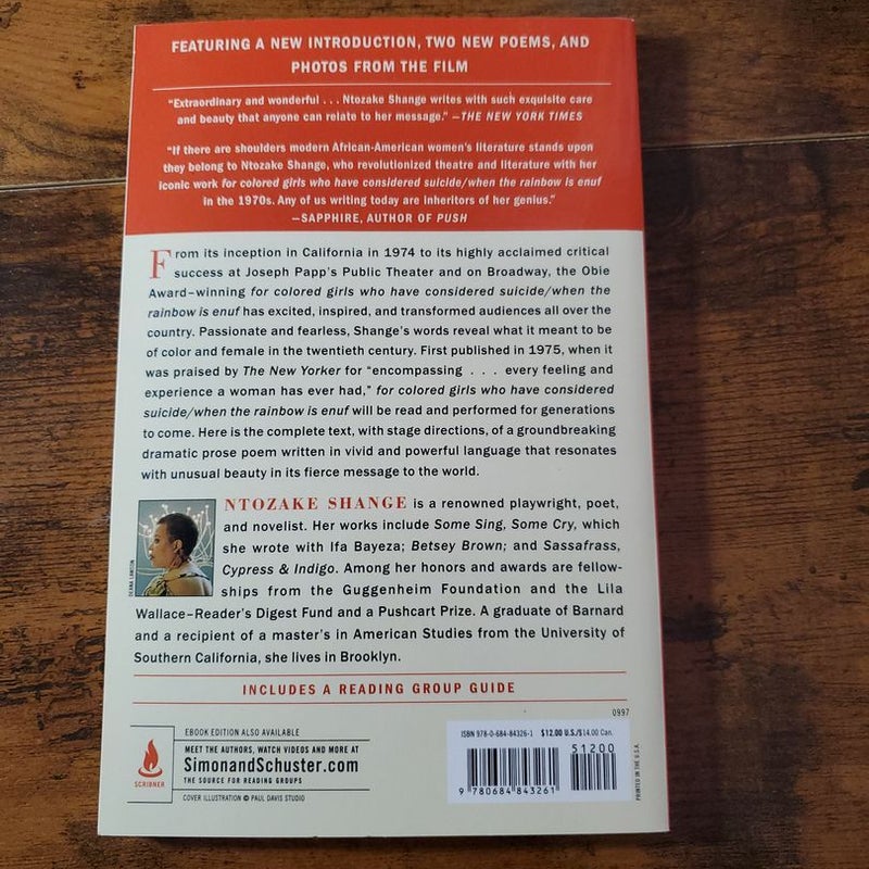 For Colored Girls Who Have Considered Suicide When the Rainbow Is Enuf