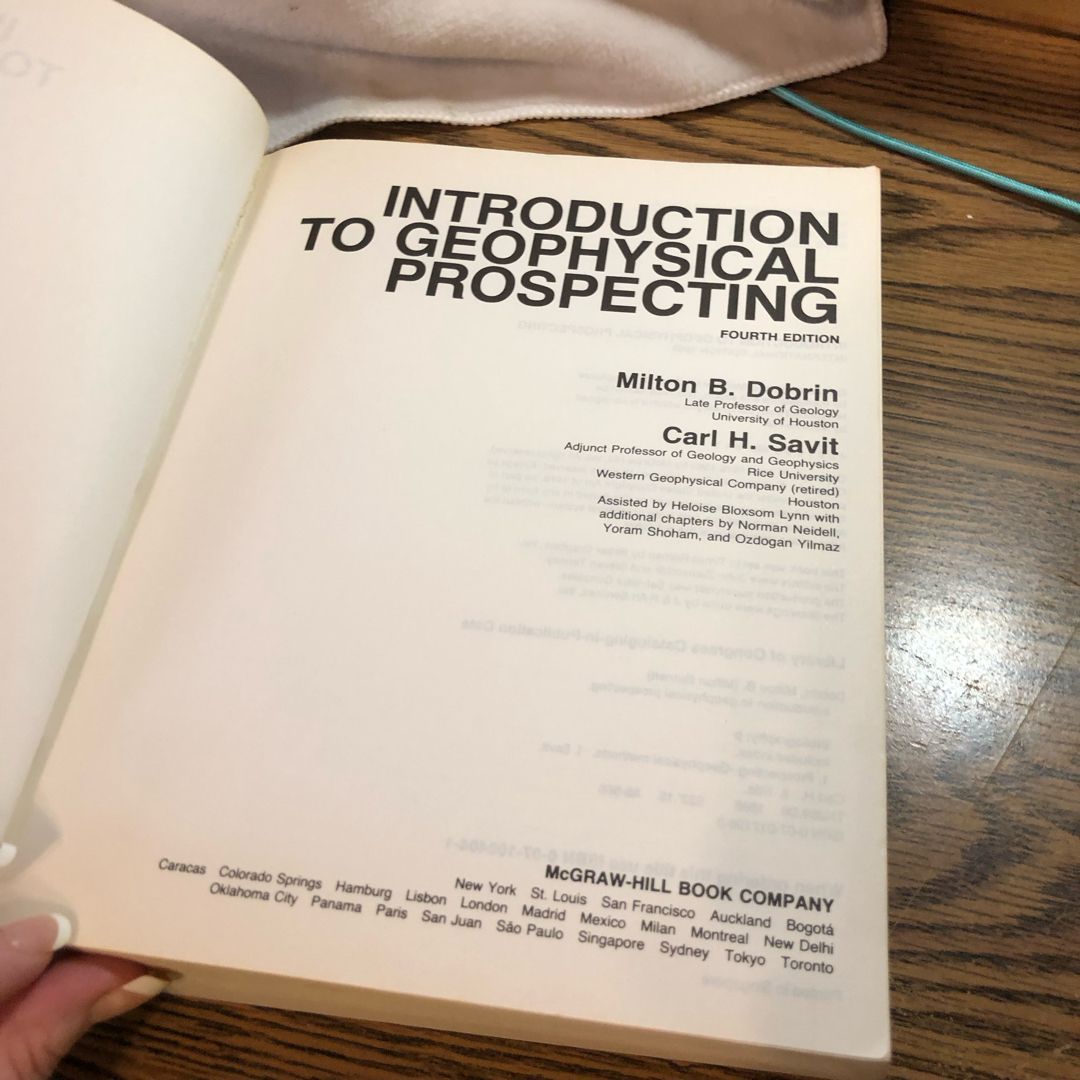 Introduction To Geophysical Prospecting By Milton B. Dobrin, Paperback ...