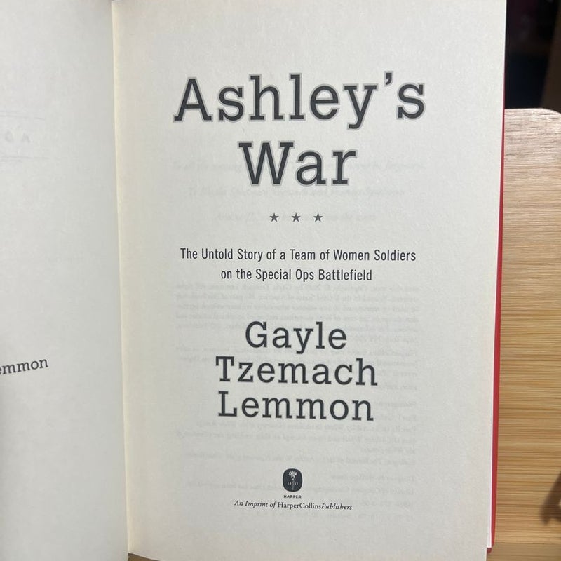 Ashley's War  *** FIRST EDITION 