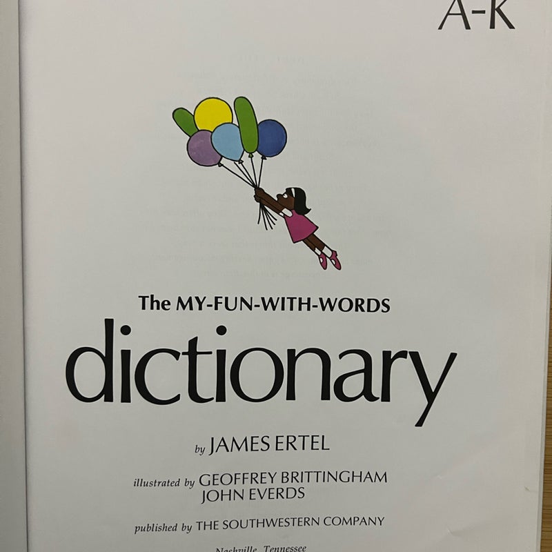 My Fun With Words Dictionary, Book 1: A-K