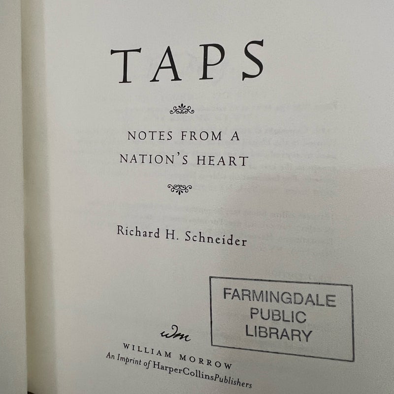 Taps *** FIRST EDITION 