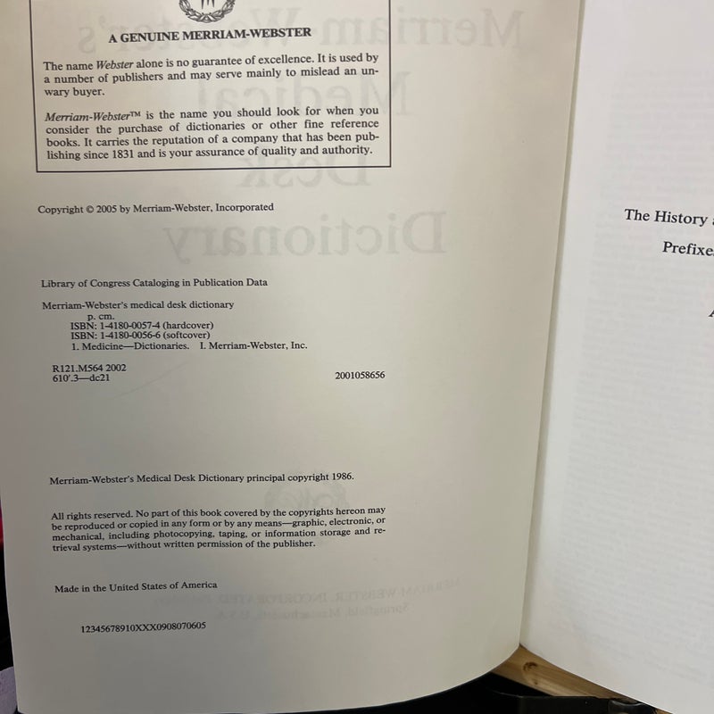 Merriam-Webster's Medical Desk Dictionary, Revised Edition