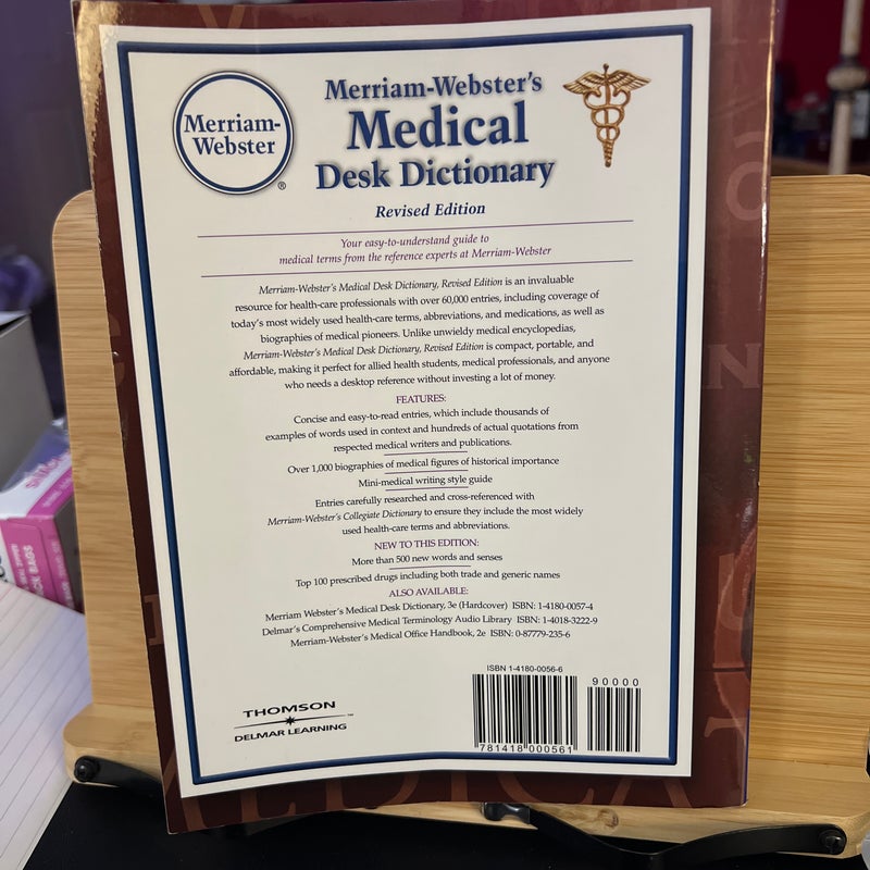 Merriam-Webster's Medical Desk Dictionary, Revised Edition