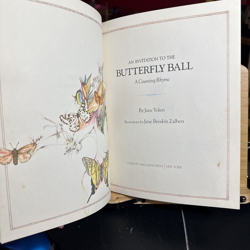 An Invitation to the butterfly ball: a counting rhyme
