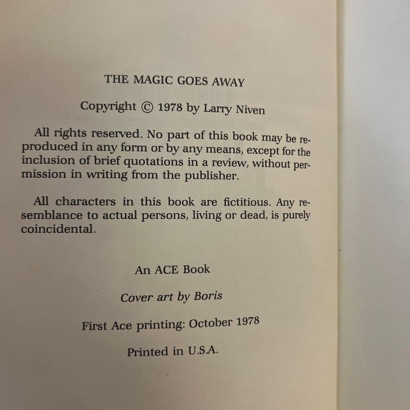 The Magic Goes Away  ***FIRST EDITION 