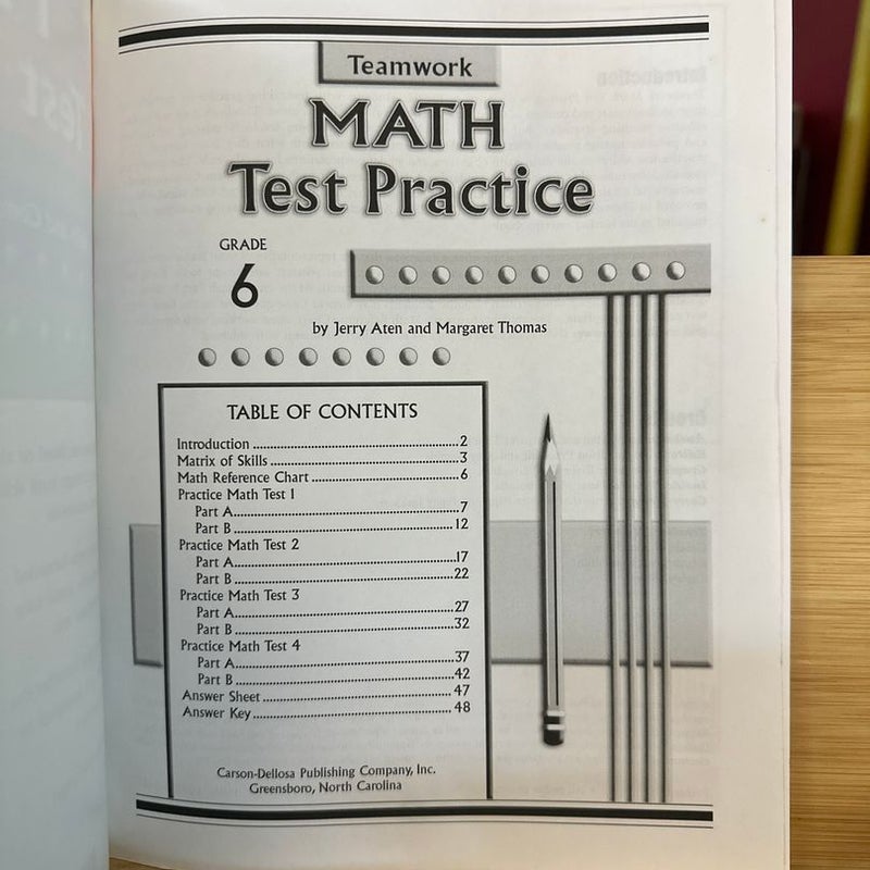 Math Test Practice Grade 6