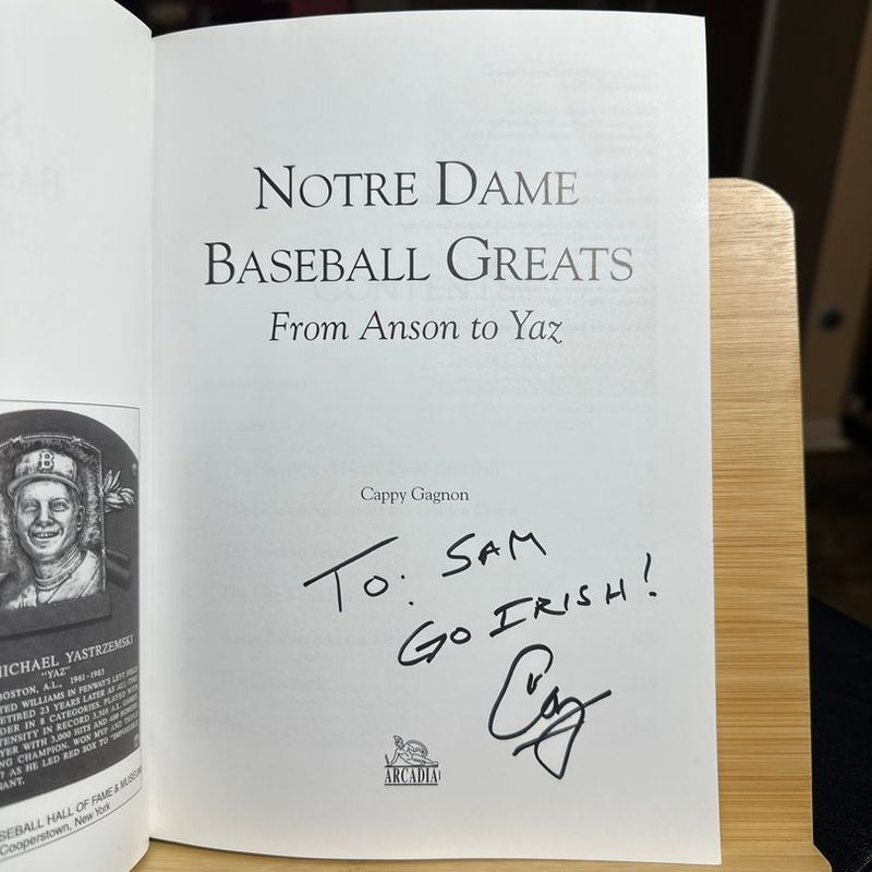 Notre Dame Baseball Greats *SIGNED 