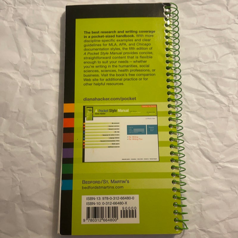 A Pocket Style Manual with 2009 MLA and 2010 APA Updates