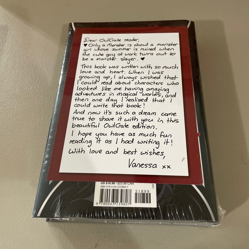 Owlcrate Exclusive Signed/Sprayed edges editon of Only a Monster