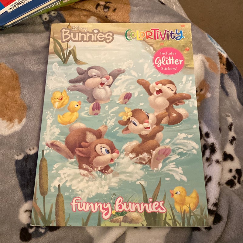 Disney Bunnies Easter Coloring w Glitter Stickers