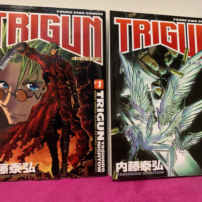 Trigun Volume 1 and 2: Deep Space Planet Future Gun Action!! Japanese Language