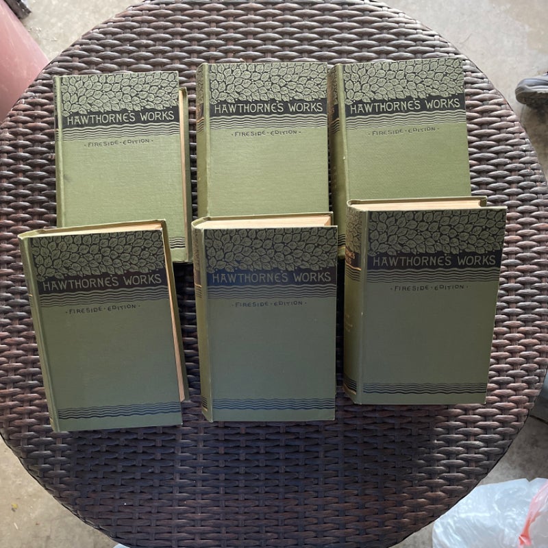 Hawthorne’s Works *Fireside Edition* Six Volume Set 1800s