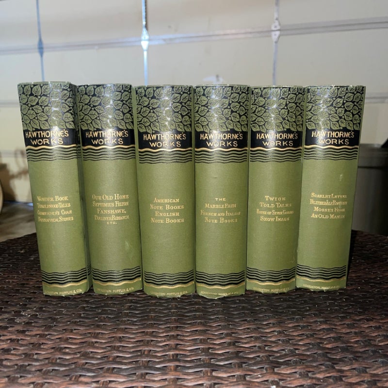 Hawthorne’s Works *Fireside Edition* Six Volume Set 1800s