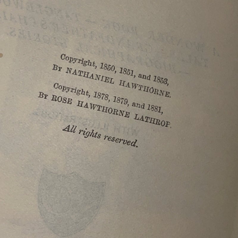 Hawthorne’s Works *Fireside Edition* Six Volume Set 1800s