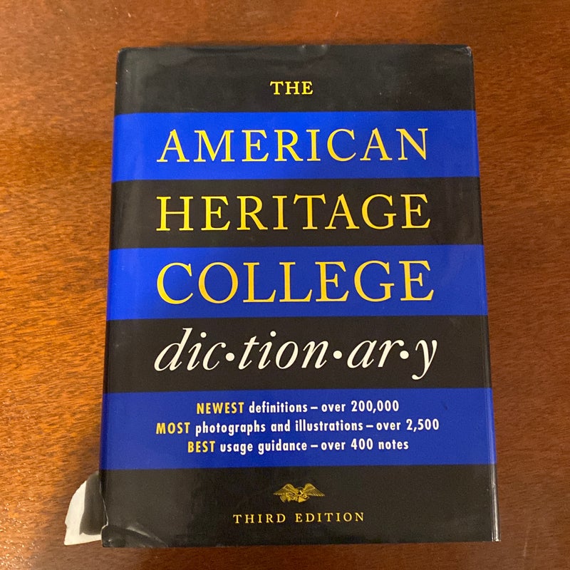 The American Heritage College Dictionary Third Edition 