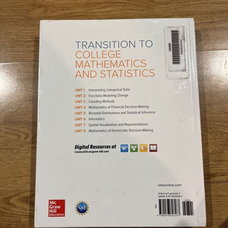 Transition to College Math & Statistics Student Edition