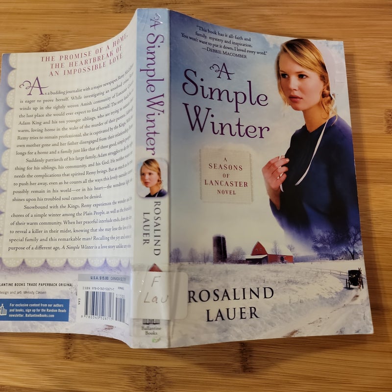 A Simple Winter A Seasons of Lancaster Novel