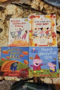 Fall Scholastic Bundle - Peppa's Windy Fall Day, Autumn Leaves are Falling, We'er Going on Leaf Hunt, Mouse's First Fall