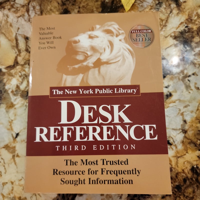 New York Public Library Desk Reference Third Edition 