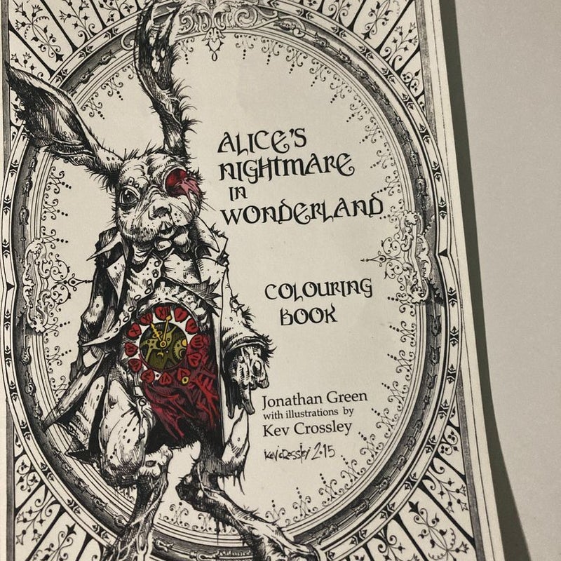 Alice's Nightmare in Wonderland Colouring Book