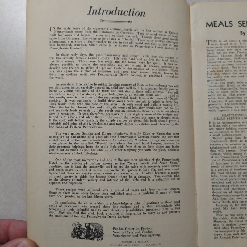 Pennsylvania Dutch Cook Book of Fine Old Recipes 