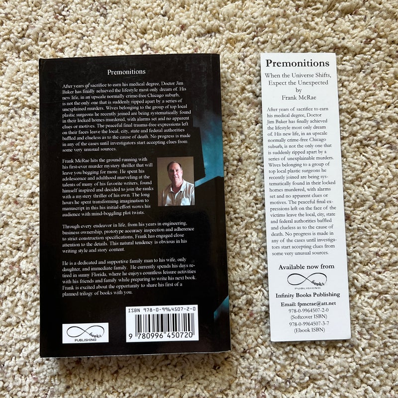 Premonitions - SIGNED COPY WITH BOOKMARK