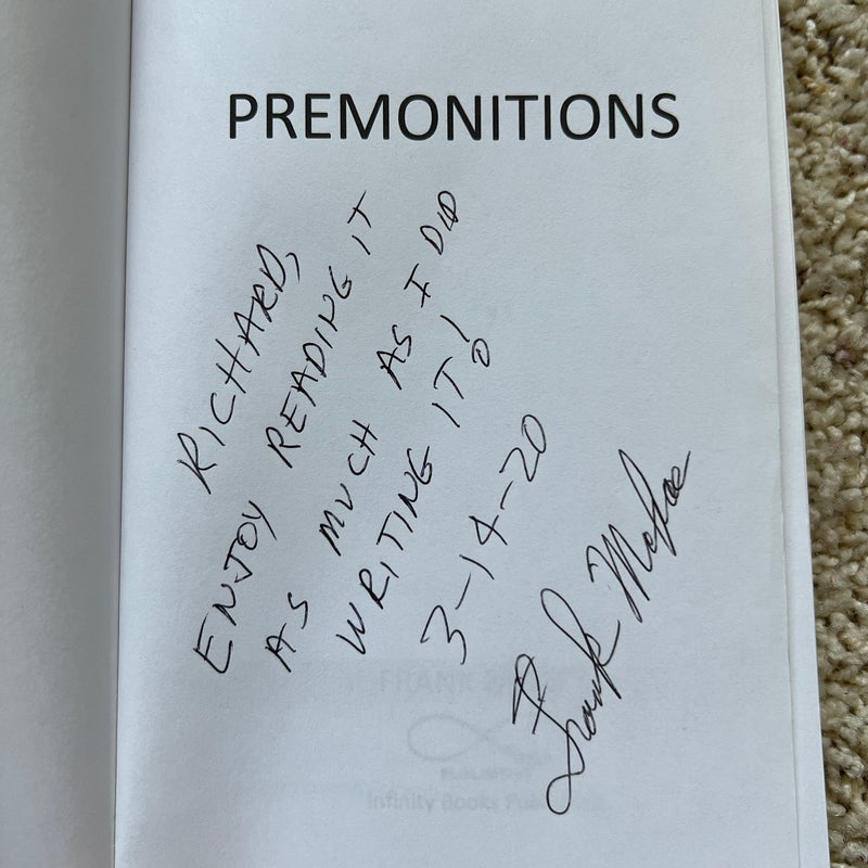 Premonitions - SIGNED COPY WITH BOOKMARK