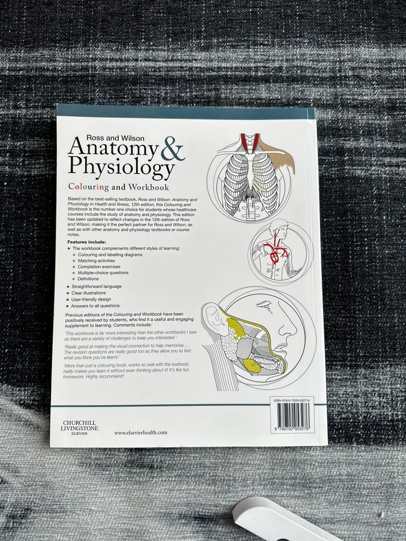 Ross And Wilson Anatomy And Physiology Colouring And Workbook By Anne ...