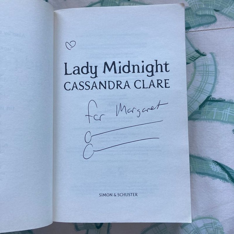 Lady Midnight (hand signed & personalized “for Margaret”)