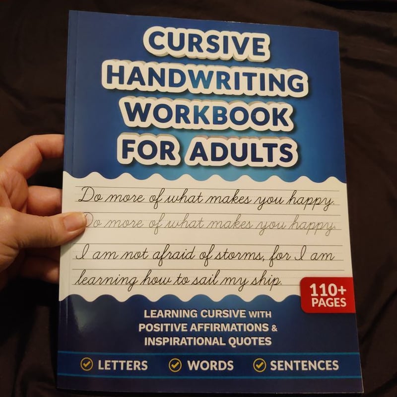 Cursive Handwriting Workbook for Adults by Leslie Mars