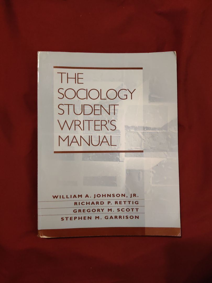 The Sociology Student Writer's Manual
