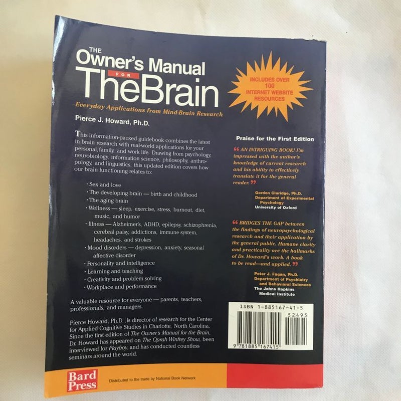 The Owner's Manual for the Brain