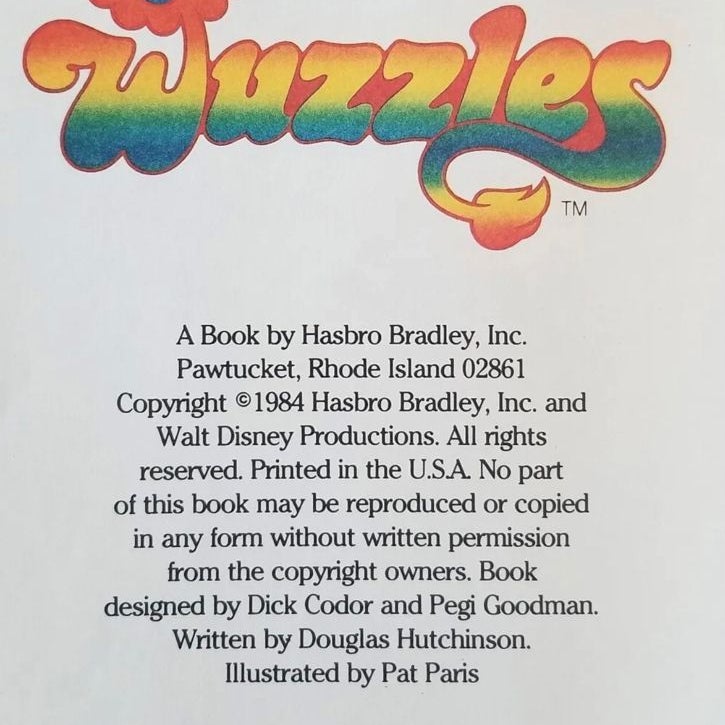 LOT OF (2) VTG DISNEY 1984 WUZZLES BOOKS #2 MOOSEL'S GIFT & #6 RHINOKEY'S NIGHT