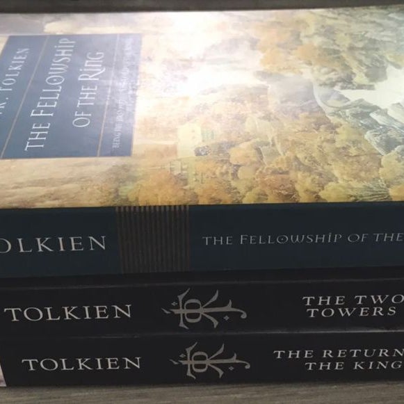 Lot Of (3) JRR Tolkien Lord Of The Rings 1994 Houghton Mifflin Ed. Books 1, 2, 3