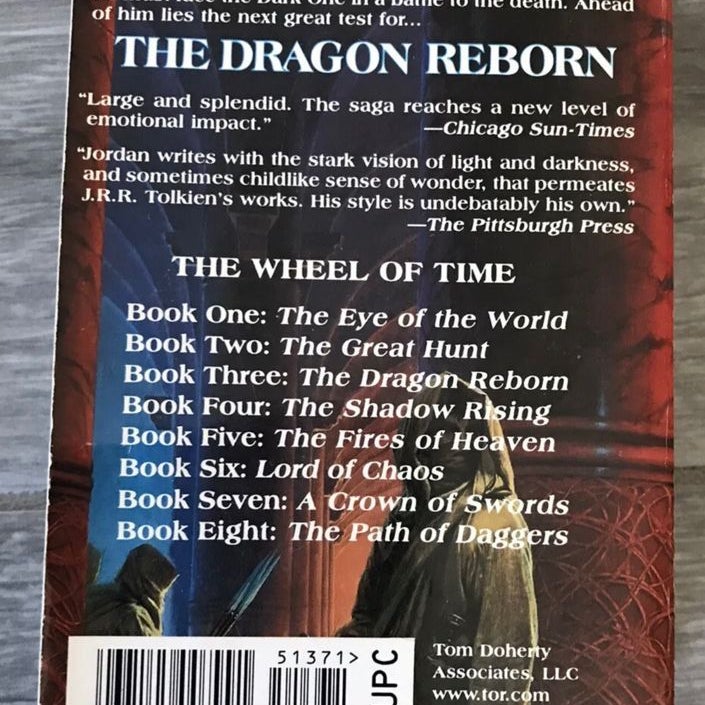 THE DRAGON REBORN (#3) The Wheel Of Time, Robert Jordan VTG 1992 PAPERBACK