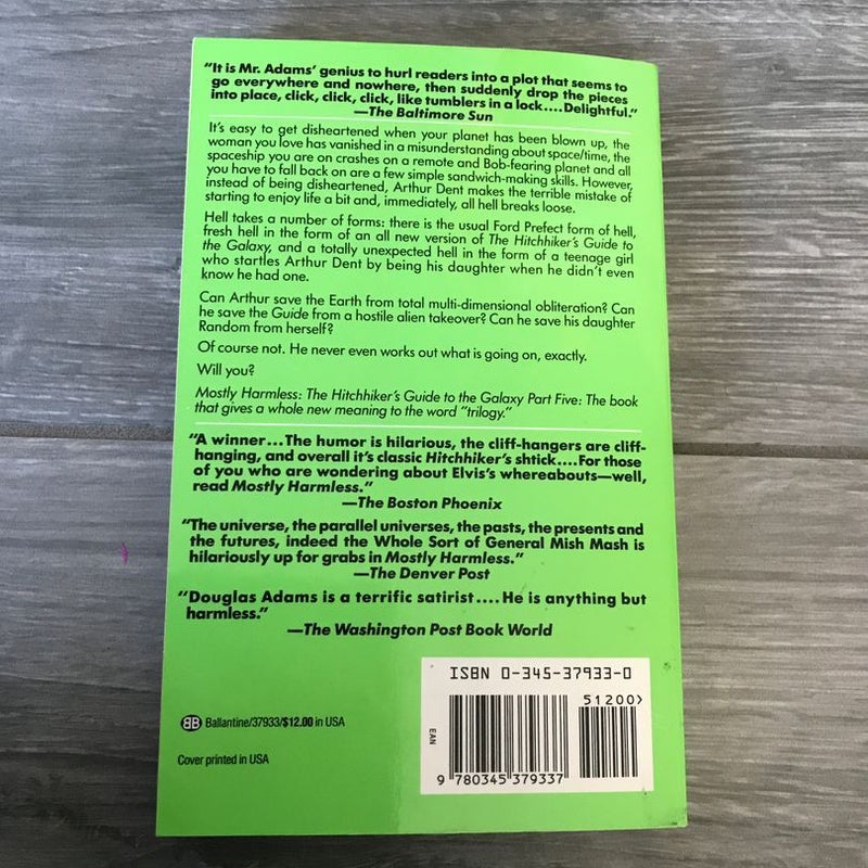 Mostly Harmless 1993 Ballantine Books Paperback