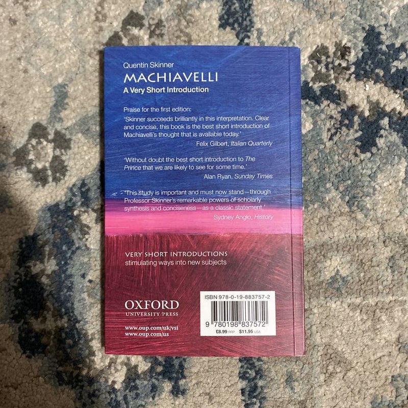 Machiavelli: a Very Short Introduction