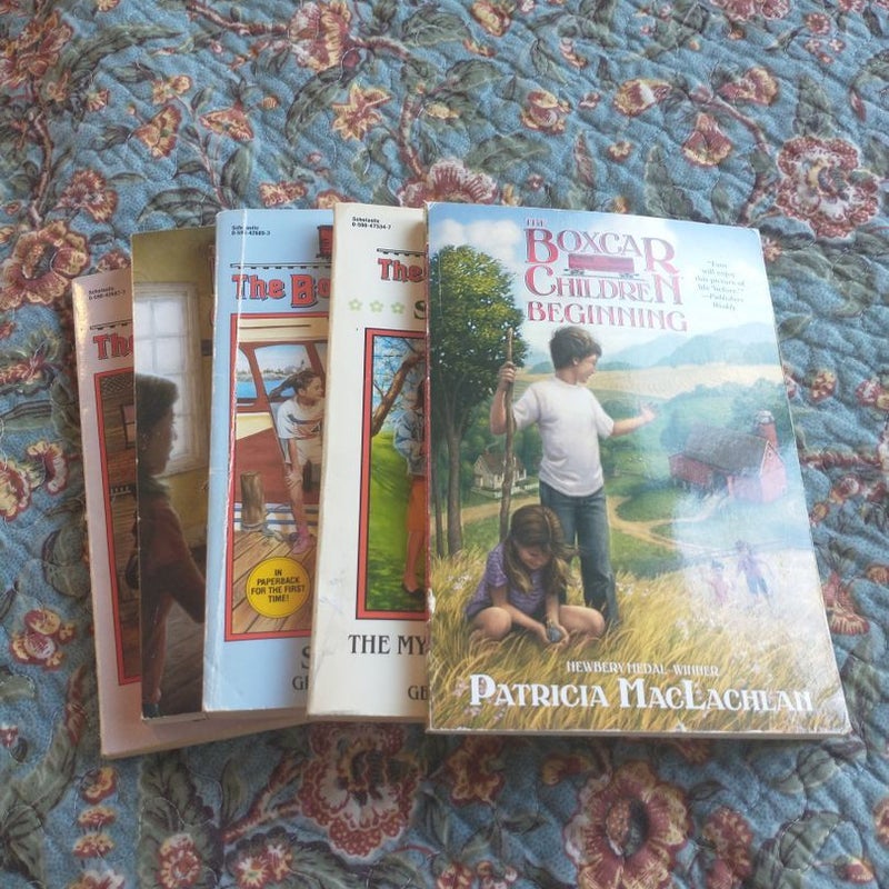 Bundle of 5, The Boxcar Children Beginning: the Aldens of Fair Meadow Farm, also #2, #2special, #3, #4