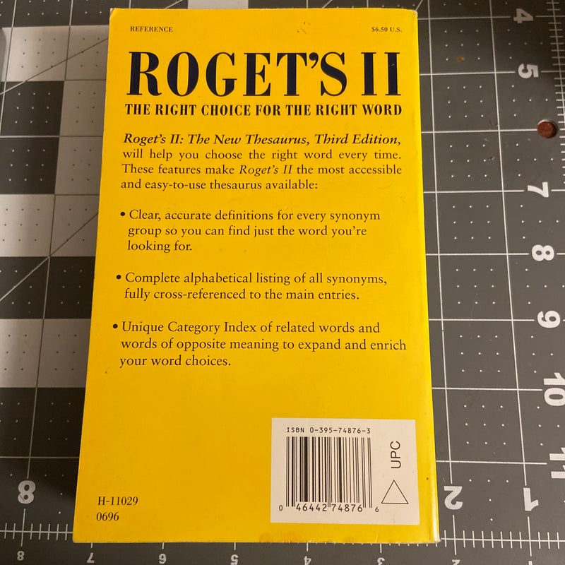 Roget’s II The New Thesaurus 